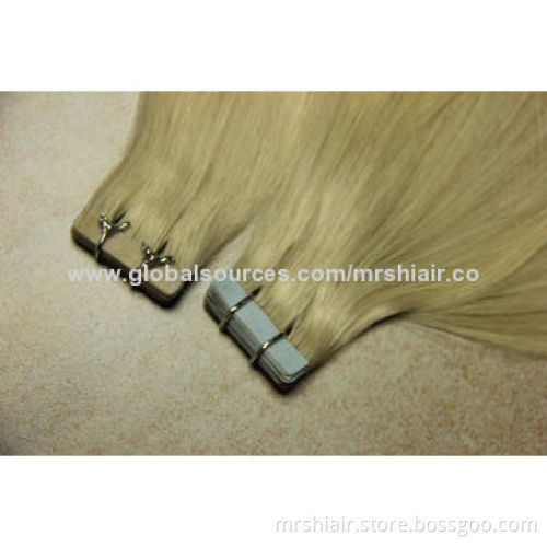 18-inch 60# color Russian straight tape in hair